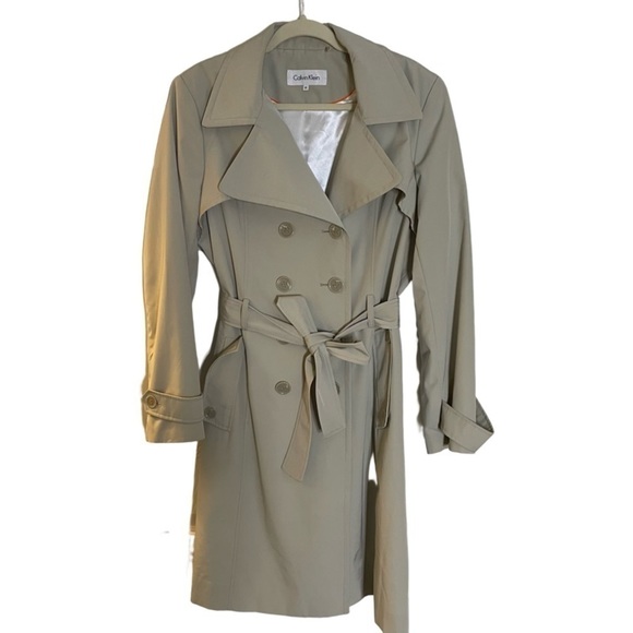 Calvin Klein Jackets & Blazers - Calvin Klein Cream Trench Coat - XL